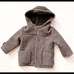 Zara Babyboy Outerwear collection wool hooded coat for toddler boy 18-24 months